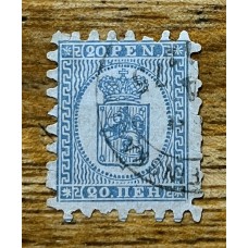 FINLANDIA 1866 Yv 08 CLASICO RARO ESTAMPILLA 90 EUROS